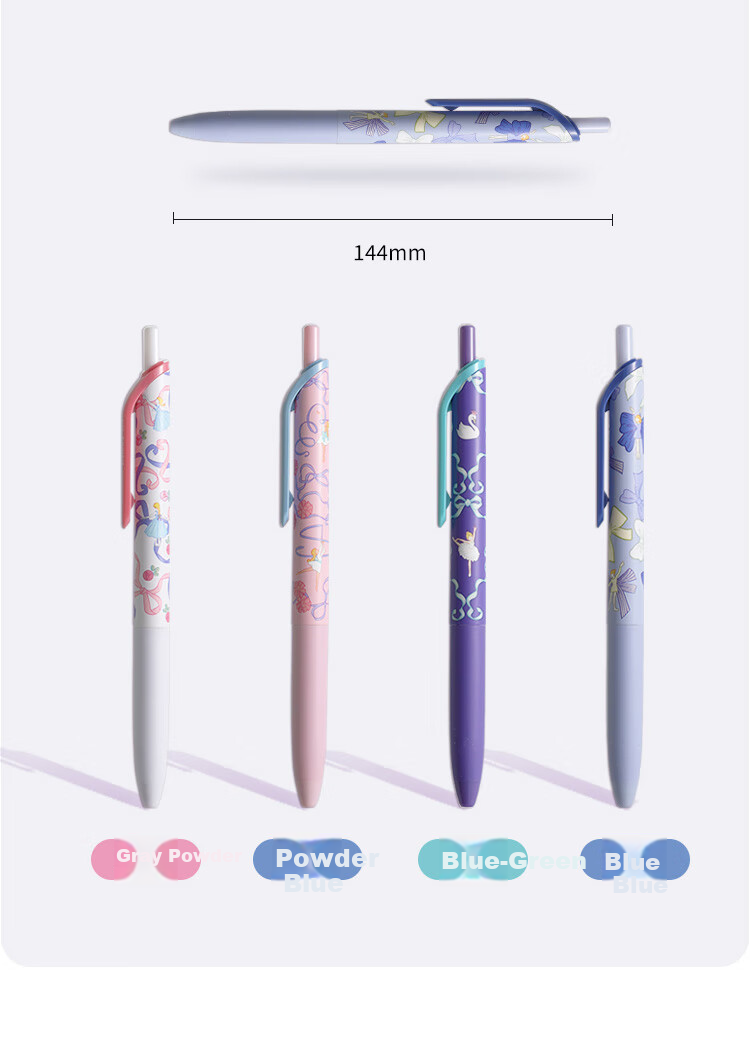KOKUYO Butterfly Bow Retractable Gel Pen, 0.5mm Black Ink, Replaceable Refill, Office Signing Pen, Blue Barrel, 1 Pack, WSG-PR3065 2