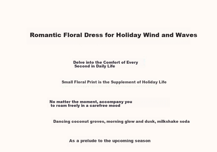 Dme [Xiao Xing Gan "Da Ji" Dress], Summer Holiday Style, Small Floral Print, Spaghetti Strap, Bodycon, Waist-Cinching Women's Dress 1