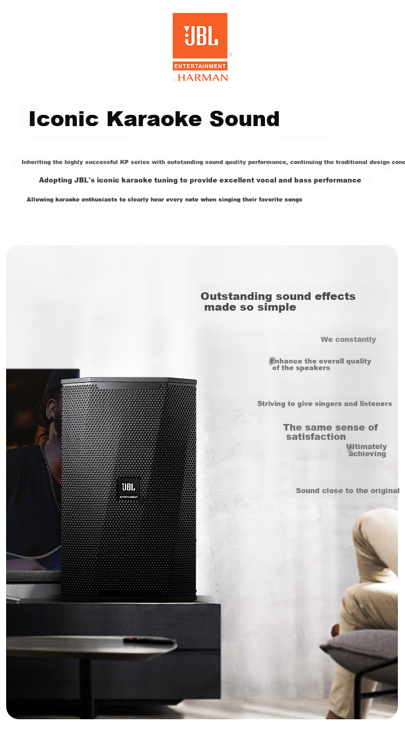 JBL [Top Luxury Neodymium] KPS2 Professional Home KTV Sound System Set, Home Theater Karaoke Speakers, Karaoke Stage Performance KTV Singing Complete Equipment 2