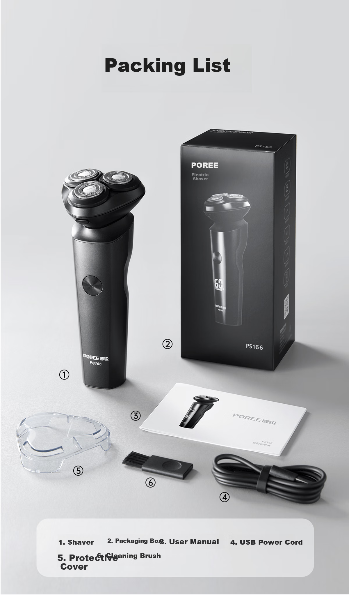 FLYCO Electric Shaver for Men, Beard Trimmer with Gift Box Set for Boyfriend Or Husband, Confession Gift, Birthday Present for Men, Bo Rui PS166 11