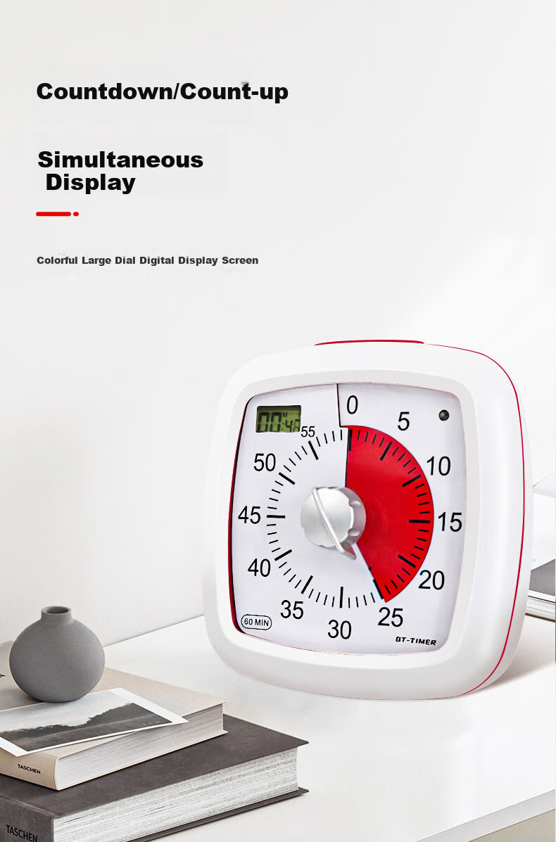 QT-TIMER Timer Time Management Tool, 2026 New Model, Counting Down Timer for Children And Primary School Students, Visualized Homework Alarm, Self-Discipline Aid, Birthday Gift for Boys 4