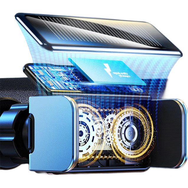 KOOLIFE Mercedes-Benz Car Mount GLC/C-Class Air Vent Navigation Base + Solar Powered Electric Phone Holder 2019-2021 Models