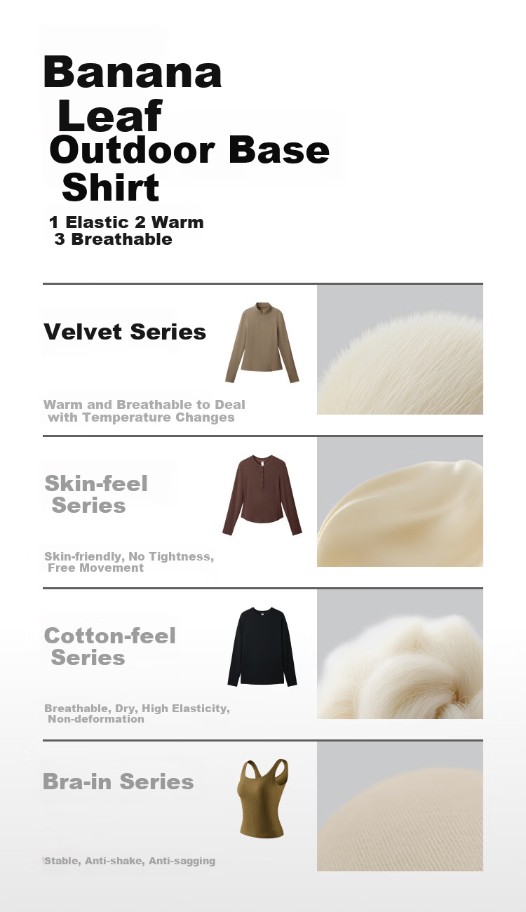 Beneunder Fleece Double Zipper Top for Women, Slim Fit, Elastic Long Sleeve, Skin-Friendly Inner Layer Base Shirt PM007 1