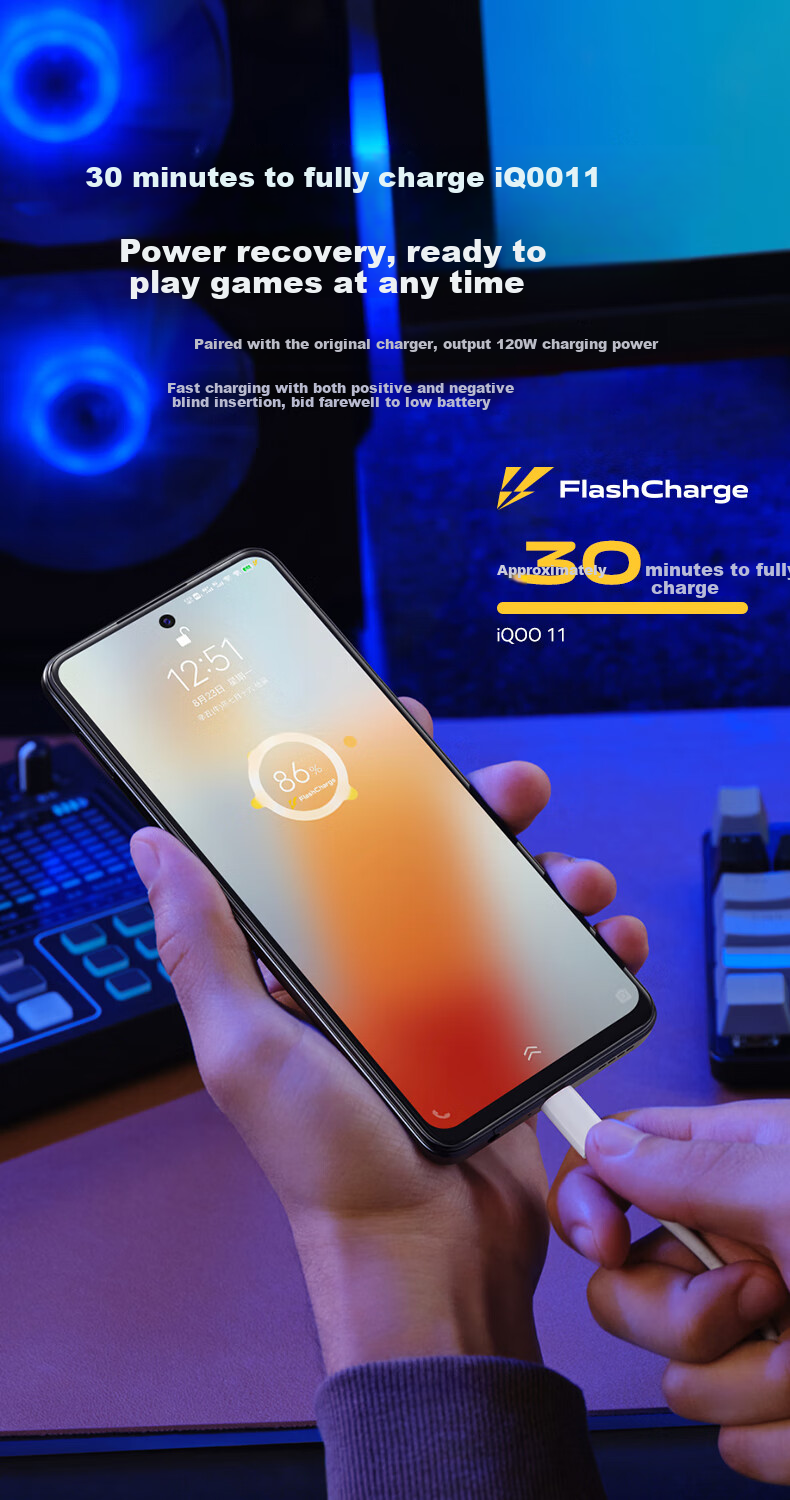 CangHua Compatible with Vivo IQOO Data Cable, 6A Fast Charging 120W/90W/80W Quick Charging Cable for X200s/iqoo11/10/9Pro/8/7/Z9Turbo/Neo5/6 2