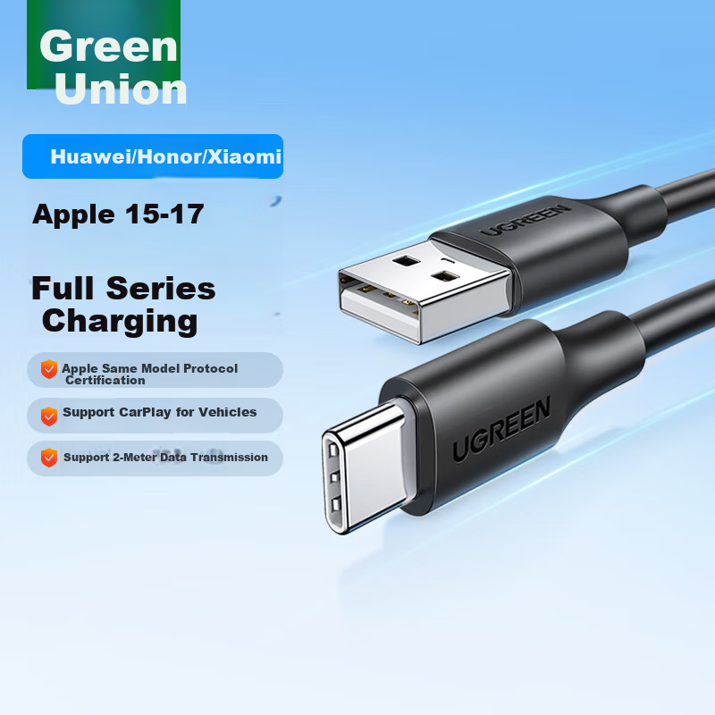 UGREEN Compatible with Apple 18 Charging Cable, Type-C Data Cable, USB-C Car Charger for CarPlay, IPhone 18/17e/16 Pro Max, Huawei Honor Phones And Tablets, IPad 2 Meters