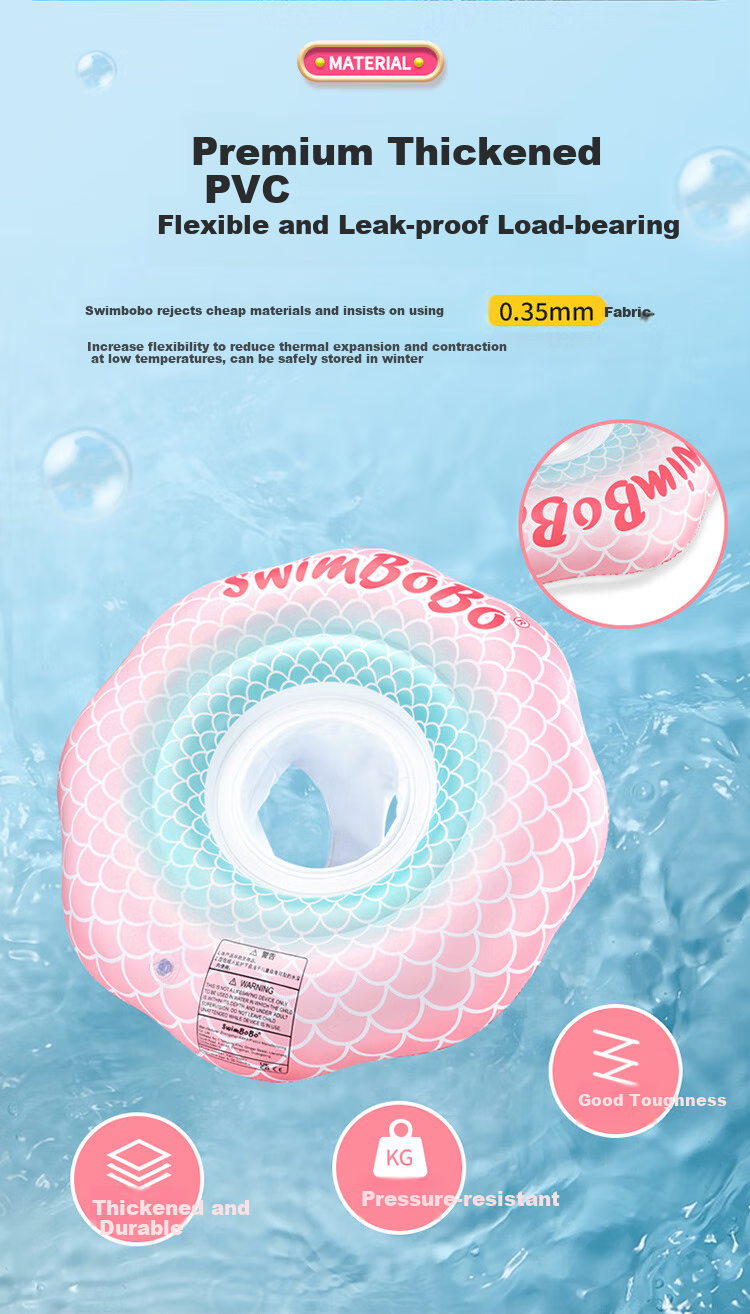 Swimbobo Baby Swimming Ring, Children's Seat Ring, Anti-Rollover Equipment, Infant Water Play Seat Ring, Inflatable Armpit Ring K8015 7