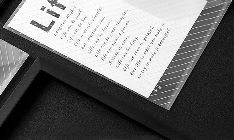 GuangBo 10-Pack A4 Button Closure Transparent Waterproof File Folders for Student Exam Papers, Subject Classification, Office Supplies, Striped Style A6320KA 2
