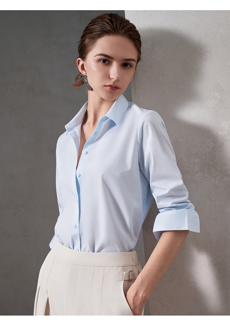 G2000 Women's 2025 Autumn Winter Commuter Long Sleeve Shirt with Tie Delivery/Cotton Blend/Mall Same Style 7