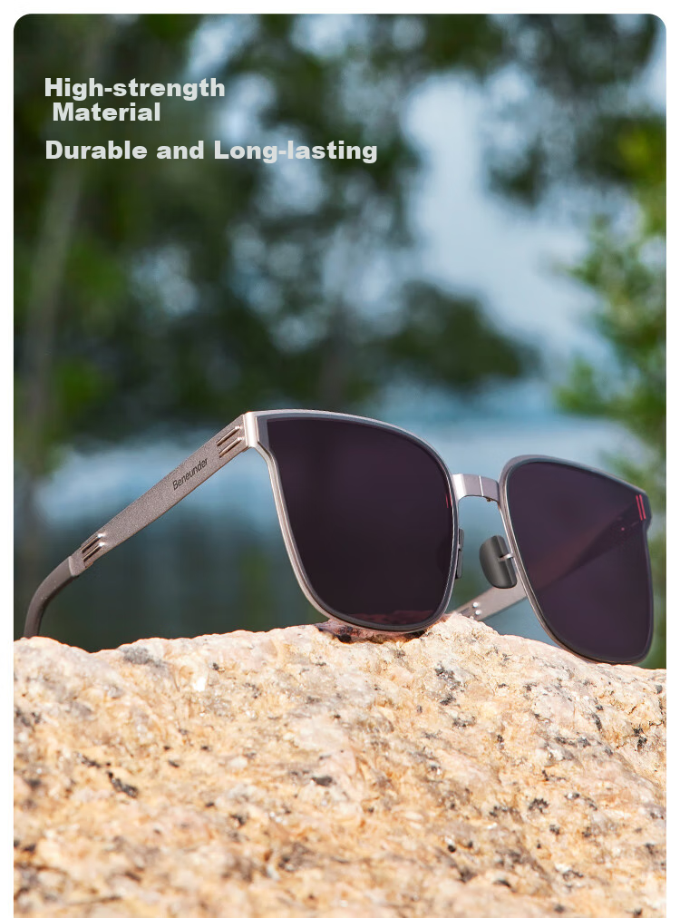 Beneunder Men's Ultra-Light Foldable Sunglasses for Driving, Fishing, and Travel, Card-Thin Design FD010 7
