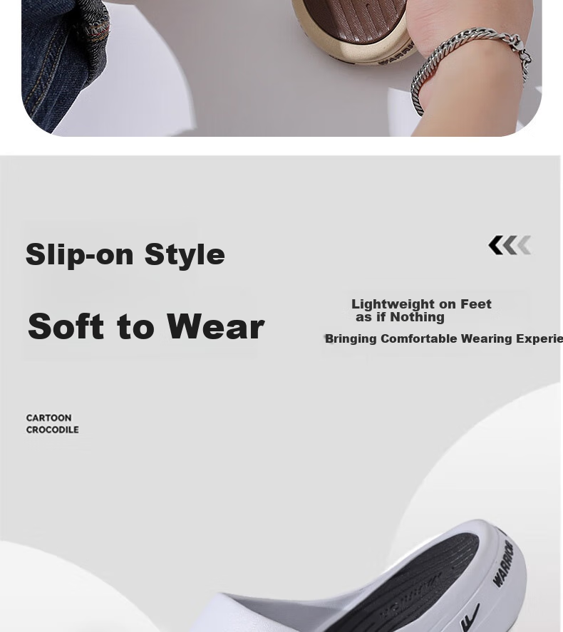 Huili Soft Cushion Thick-Soled Men's Sports Indoor And Outdoor Wear-Resistant Non-Slip Sandals HL3992 Black And Gray Size 40-41 5