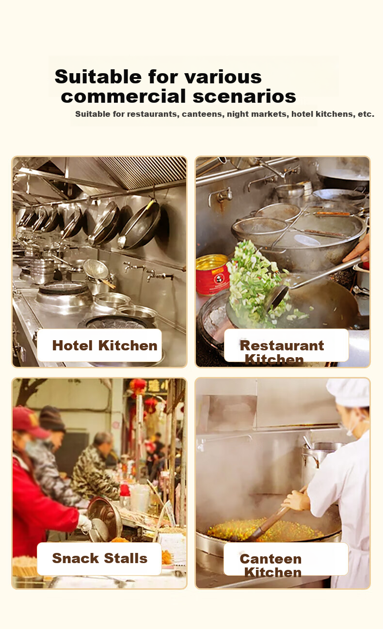 Jinyaoshi Stainless Steel Wok Ladle with Wooden Handle, Commercial Chef's Special Cooking Spoon, 500 Grams, GK-CS1000 3