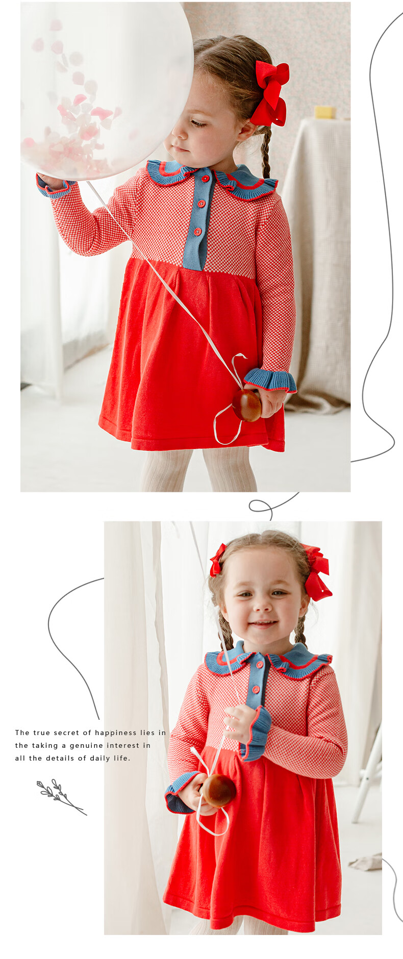Happyology UK Kids Hair Clips Set of 2 Cute Ribbon Bow Hair Accessories for Girls 2