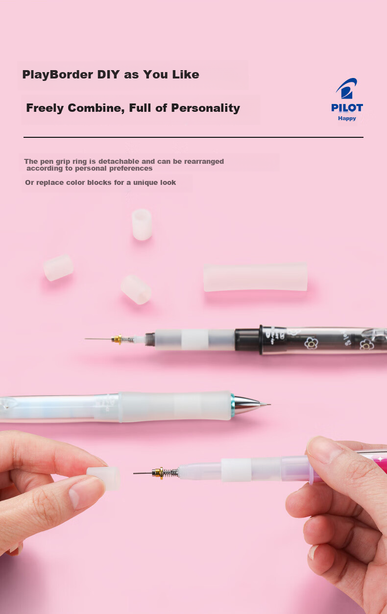 PILOT Dr.Grip Nicola N24 Grip Series Mechanical Pencil for First Grade Elementary School Students And Children HDGCL-5N24 0.5 White Flower 8