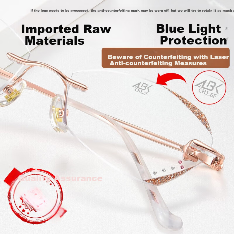 Chuangguo Japanese Imported Reading Glasses for Women, High-Definition Anti-Blue Light Genuine Premium First-Line Brand High-Definition Sold by JD Name Brand