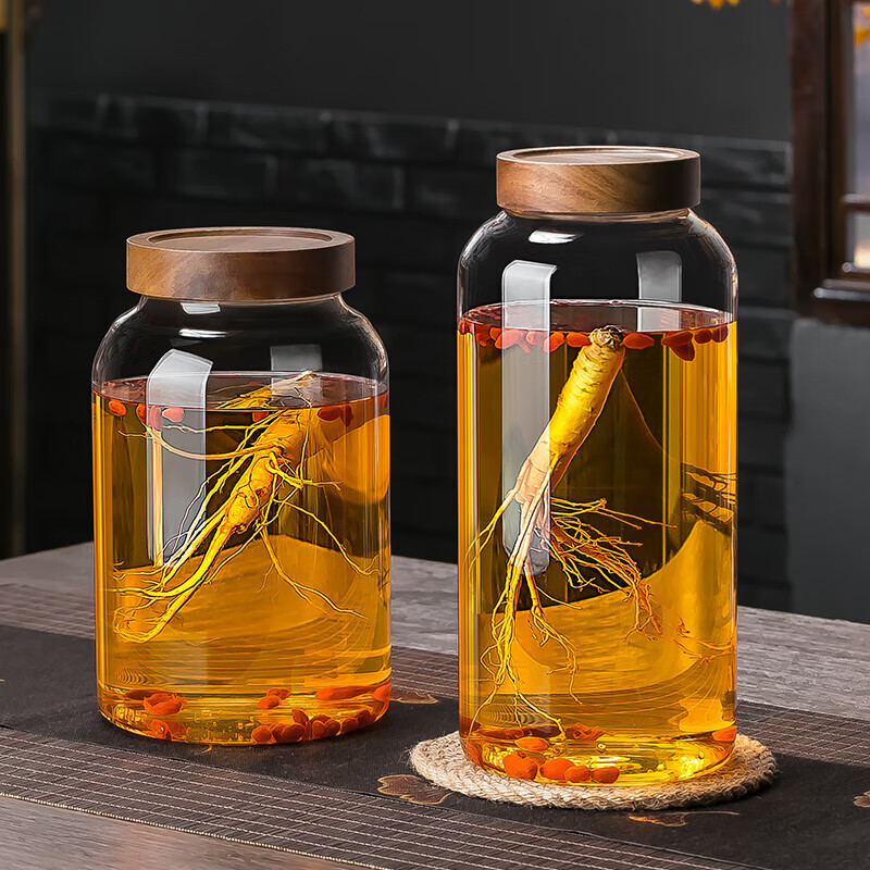 CRISTALGLASS Glass Infusion Bottle Container, Sealed Jar for Ginseng Wine, Plum And Loquat Self-Made Wine, Pickling Jar, 2000ML