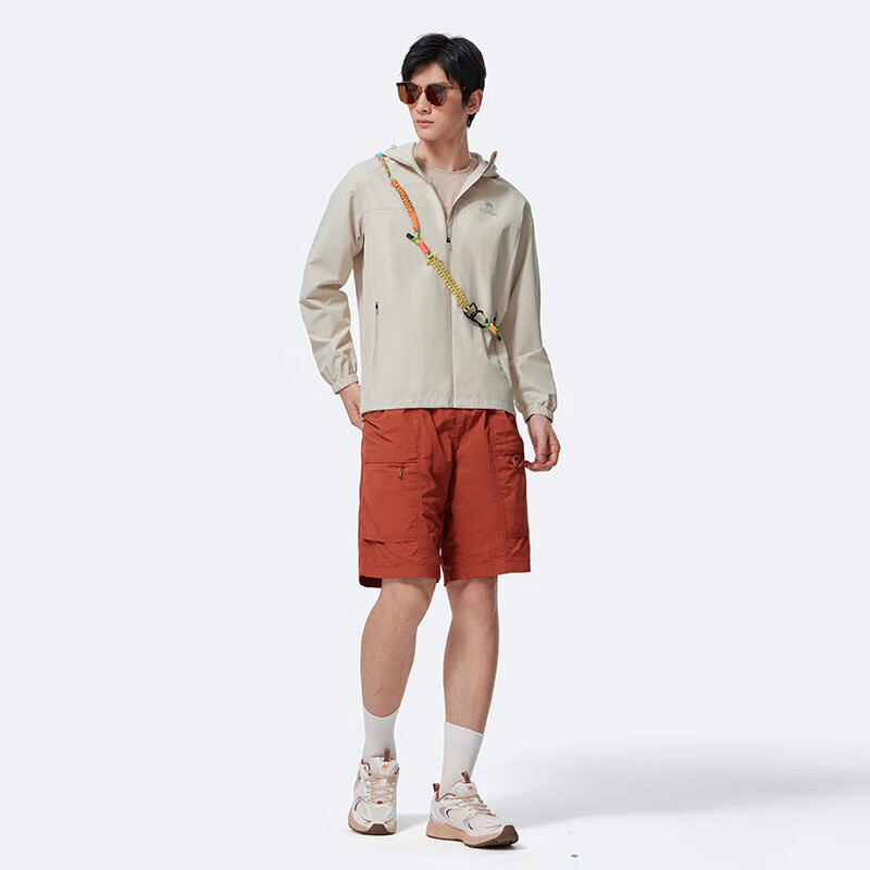 CAMEL Sports Jacket New Style for Men And Women, Spring And Autumn Hooded Casual Versatile Jacket, Outdoor Water-Repellent Single-Layer Windbreaker