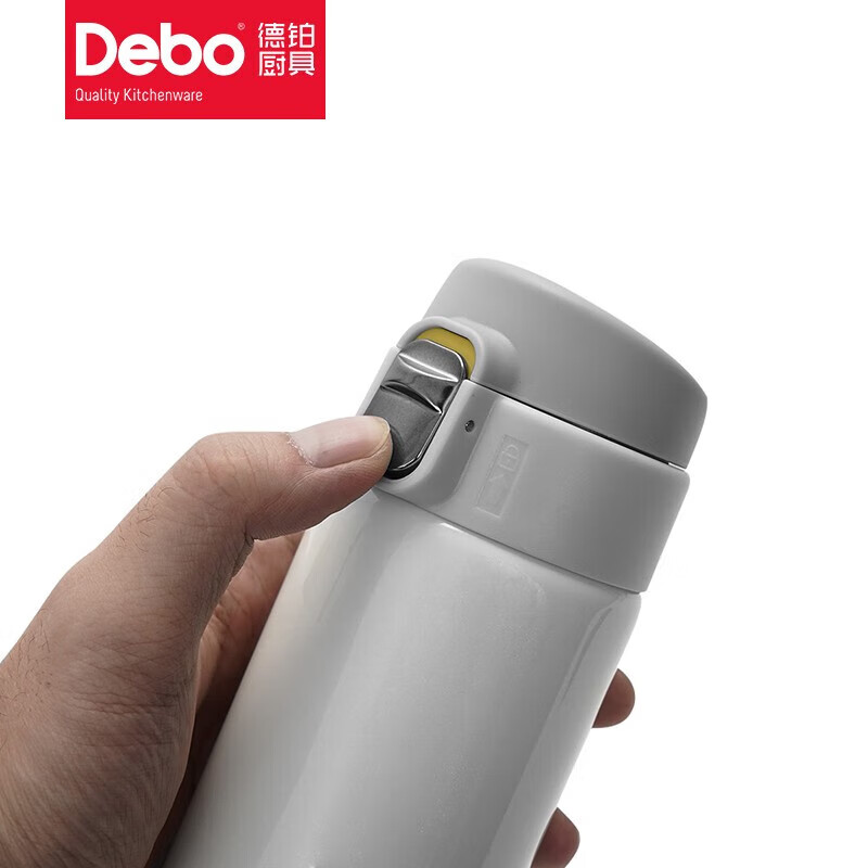 Debo Stainless Steel Straight Body Insulated Cup Small Car-mounted Water Cup 480ML Thomas DEP-719 White