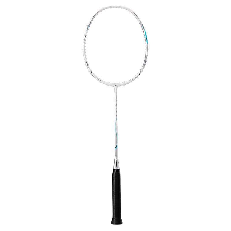 KAWASAKI Full Carbon Badminton Racket Single Ultra-Light High Tension Durable Feather Racket Flying Sky Bright Moon White (Pre-Strung)