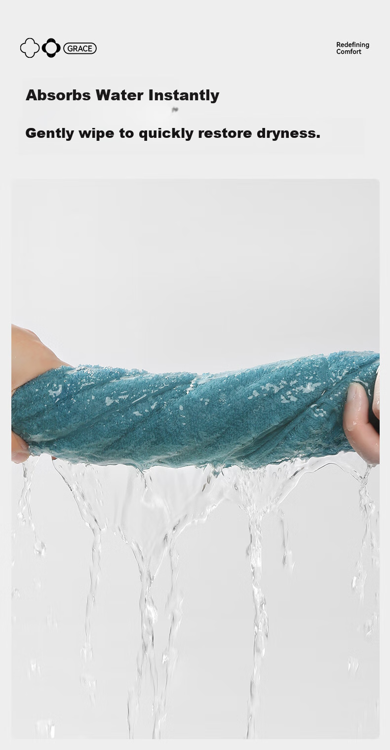 Grace Pure Cotton Towel, 7A Antibacterial, 90g Individually Packaged, Suitable for Men And Women, Home Use, Low Shedding, Face Washing, Bathing, Sports Face Towel 3