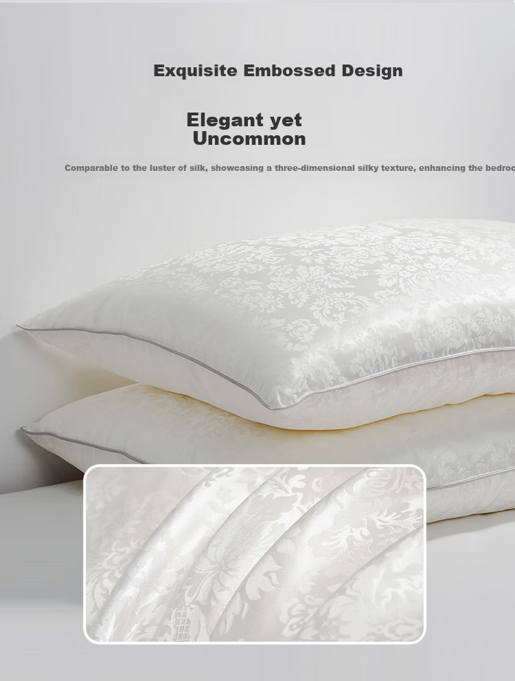 Ciyun Snow Love Silk Soft Pillow, Pure Silk Fabric, Silk Pillow Core with Mulberry Silk Filling, One Piece, 48*74cm 4