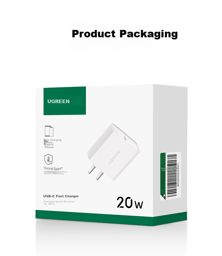 UGREEN 35W Charger, GaN Charging Head, Three-Port Multi-Port Compatible with Apple IPhone 18 Pro Max Fast Charging/17 Duo/16 Huawei Phones, USB/Type-C Fast Charging Plug 15