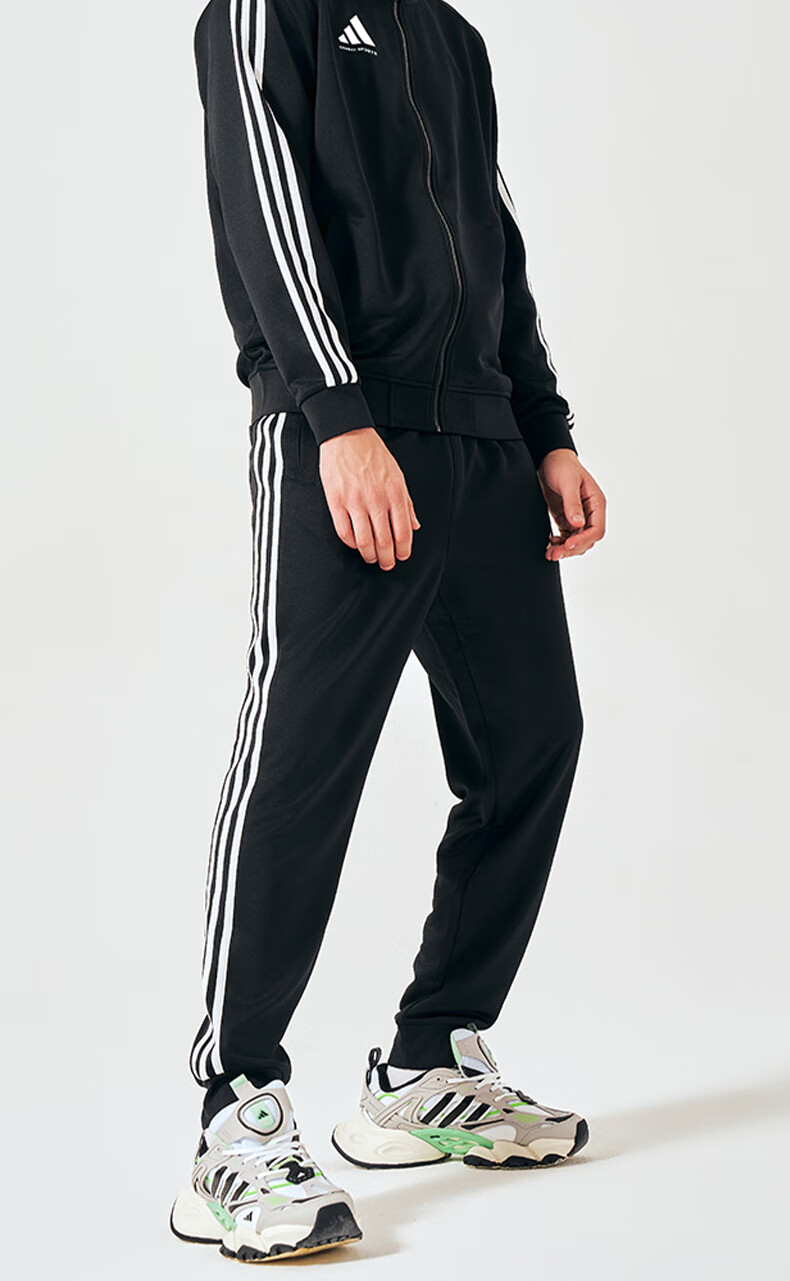 Adidas Men's Sports Pants, Spring Outdoor Casual Sweatpants, Running Trousers, Joggers, Black And White, Size L 3