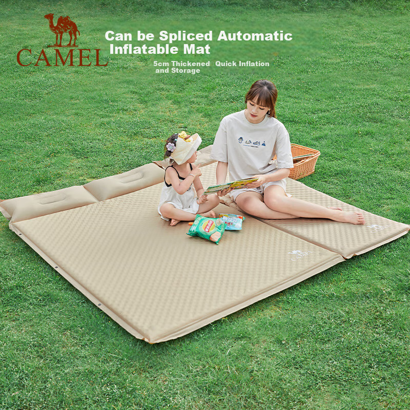 CAMEL Air Egg Nest Automatic Inflatable Mattress, Outdoor Camping Portable Sleeping Pad, Moisture-Proof Mat, Floor Sleeping Pad, 174BARA705