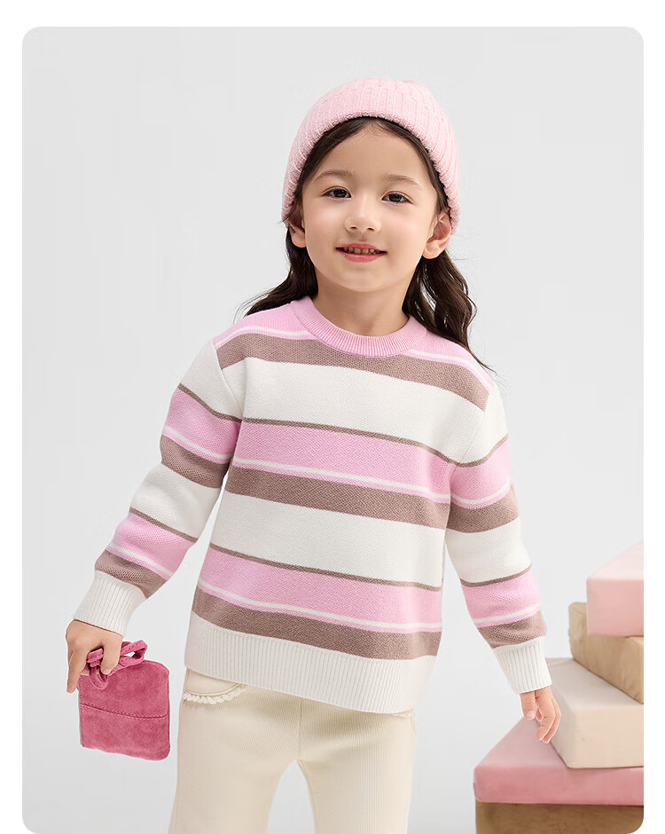 BALABALA Children's Clothing, Boys And Girls Winter Sweater, Round Neck Knit Sweater, Comfortable And Trendy, 208425103203 16