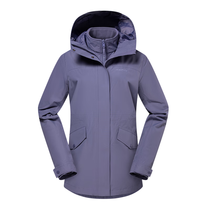 TOREAD Women's Autumn Winter Outdoor 3-in-1 Fleece Waterproof Windproof Jacket TAWWCM92707