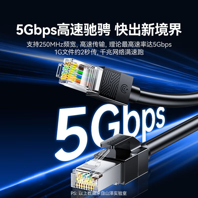 Экранированный патч-корд SAMZHE Cat6, 15 метров, для гигабитного широкополосного соединения, сетевой кабель для компьютерной сети, 8-жильный витой кабель, черный SF6150