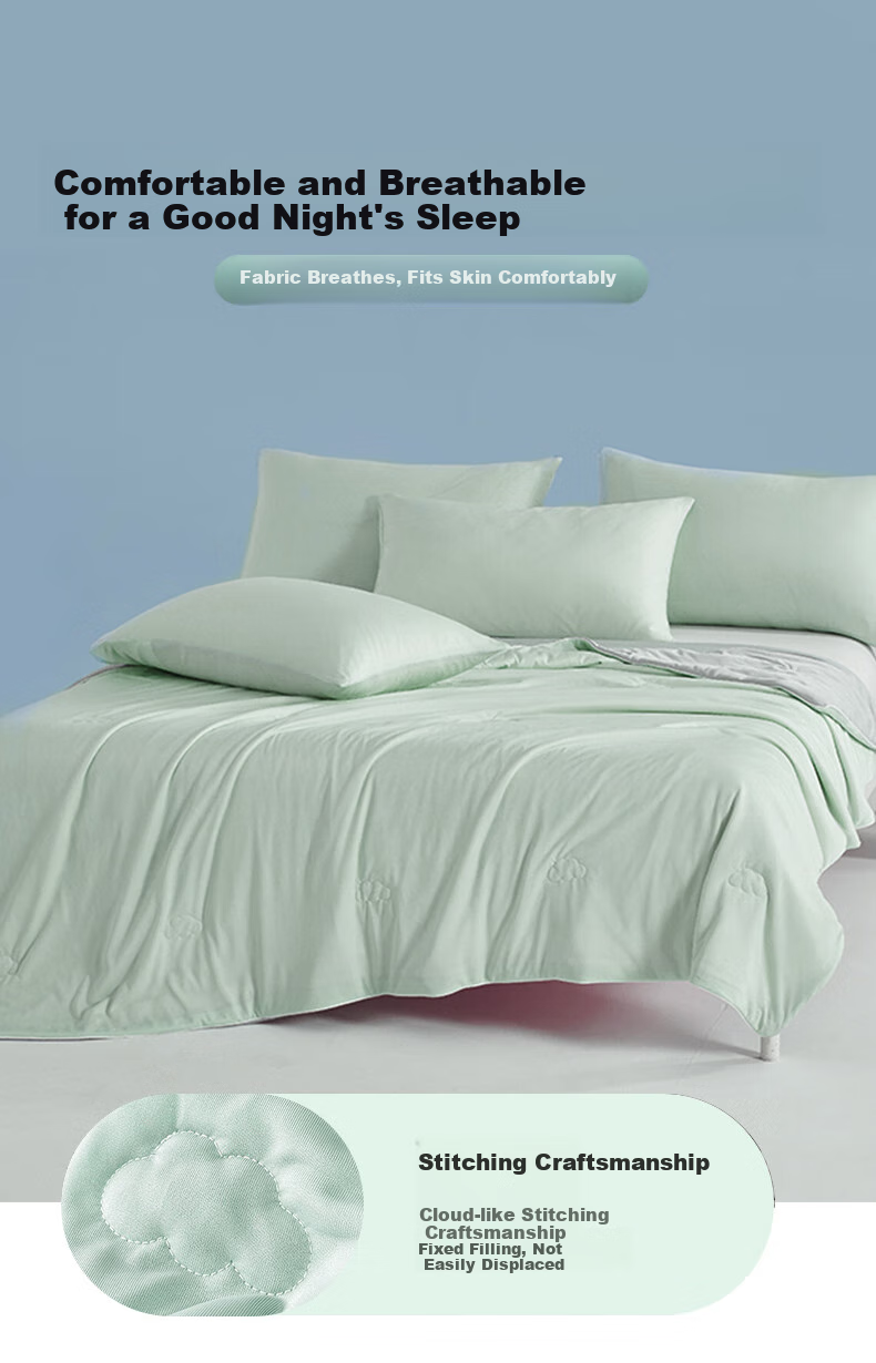 MUJI Water Glossy Ice Silk Silk Quilt A-Class Cooling Air Conditioning Summer Quilt Thin Quilt Core 200*230cm 3