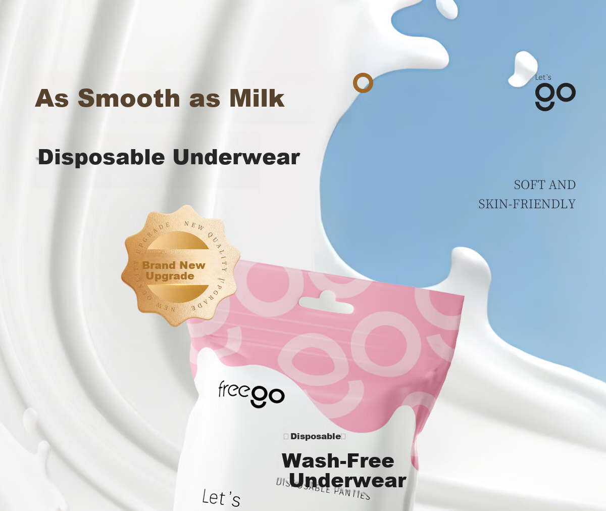 Freego Disposable Underwear for Women, Travel, Business Trips, Postpartum Confinement, 5 Individually Wrapped Pieces, White, XL 1
