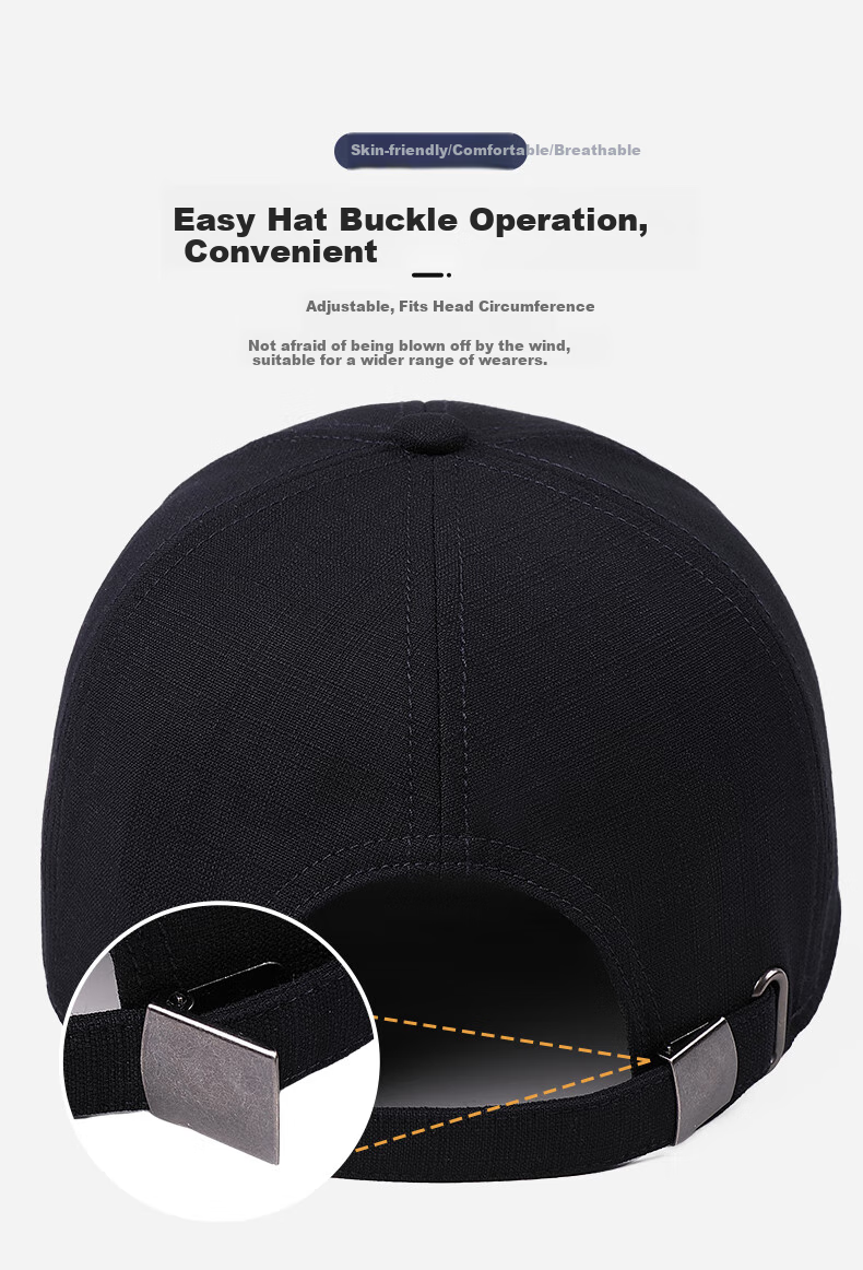 Denssyne Extended Brim Hat for Men, Summer Hard Top Face-Slimming Baseball Cap, High-End Fashionable Thin Sun Protection Visor Cap for All Seasons 5