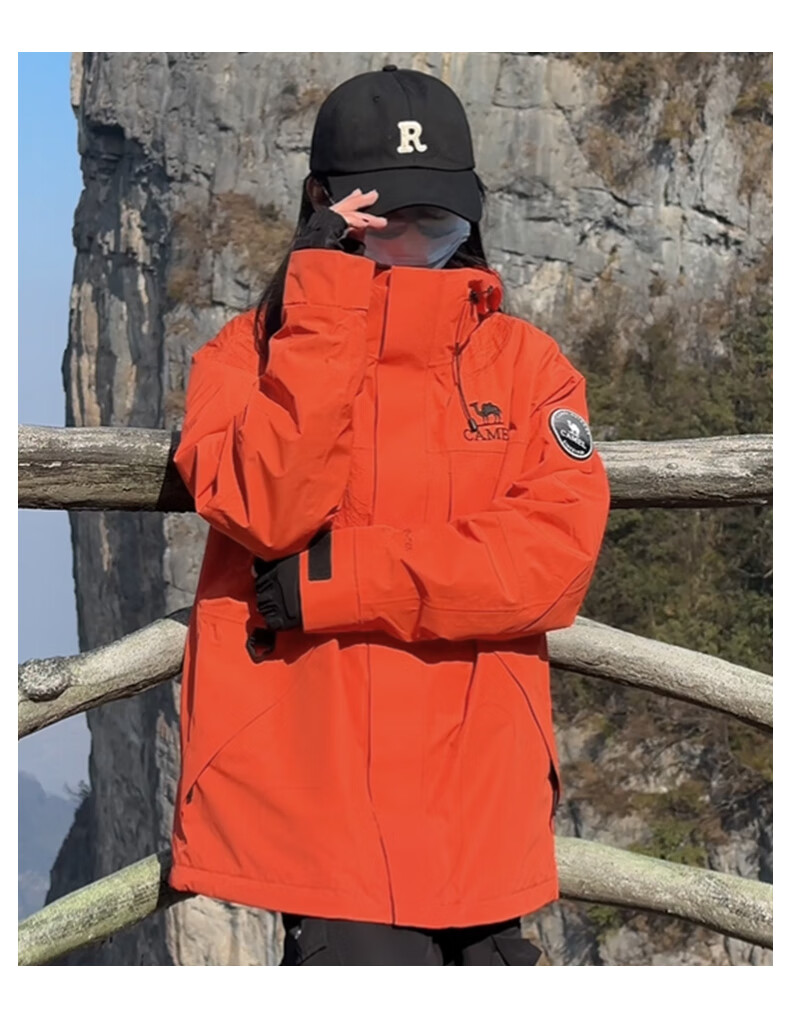 CAMEL [Yudawzhe] Outdoor Three-In Jacket, Unisex Style, Windproof And Waterproof Mountaineering Coat 10
