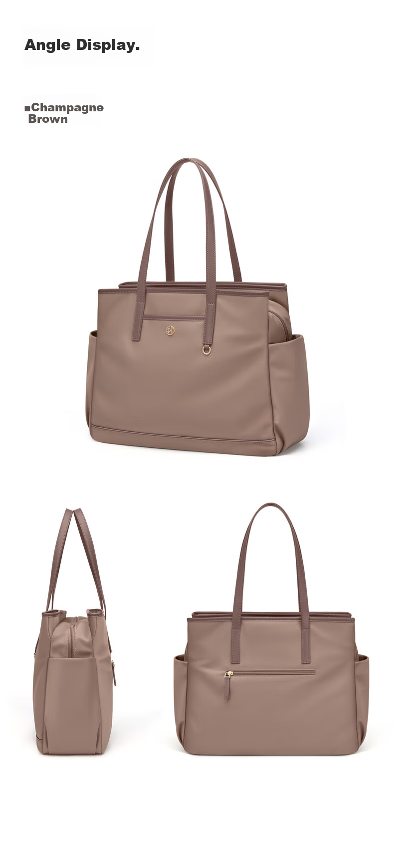 GOLF Shoulder Bag for Women, Three-Layer Large Capacity Tote Bag, 14-Inch Handheld Laptop Bag, Commuter Water-Resistant Bag, Women's Handbag 23