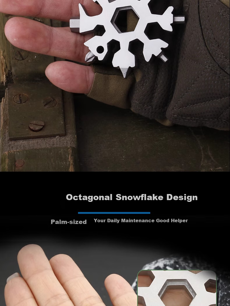 Honggong Multi-Functional Snowflake Wrench Hexagonal Screwdriver Portable Tool German Craftsmanship 19-In Universal Tool 2