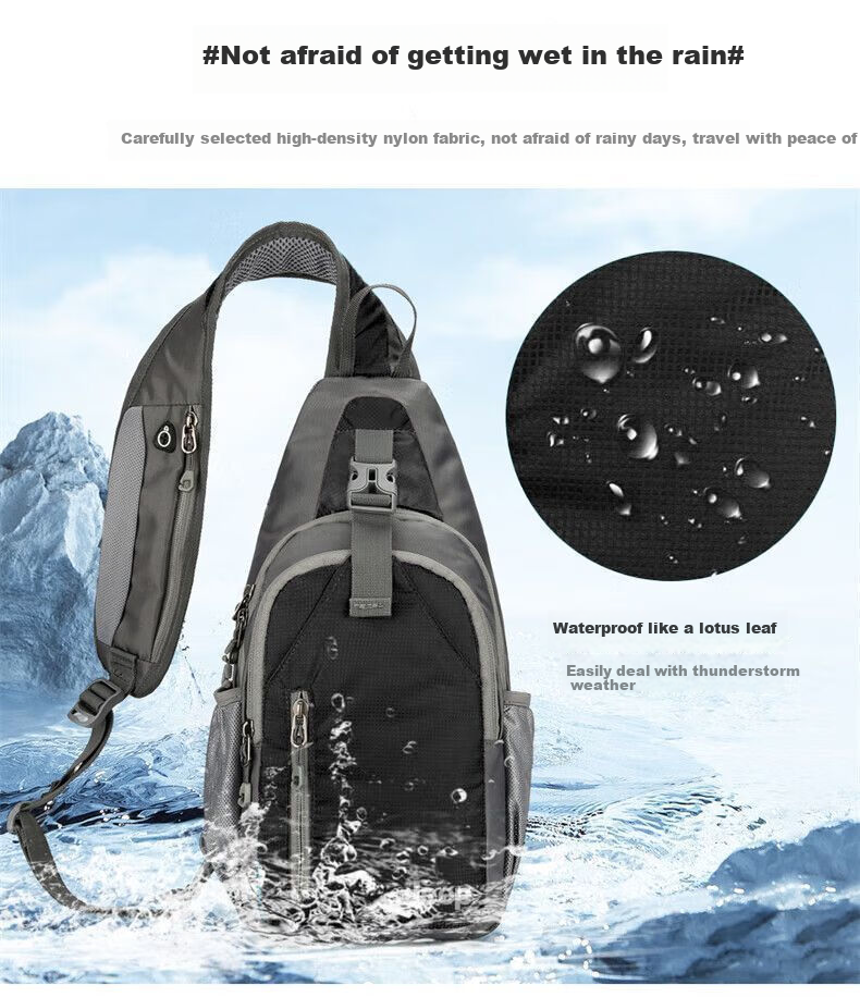 JEEP Crossbody Bag for Men, Outdoor Sports Backpack, Large Capacity Shoulder Bag, Casual Commuter Water-Resistant Phone Pouch 2