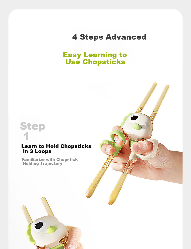 Babycare Children's Chopsticks for Learning And Training, PPSU Material Tiger Mouth Baby Auxiliary Chopsticks - Xigao Dali Qing 4