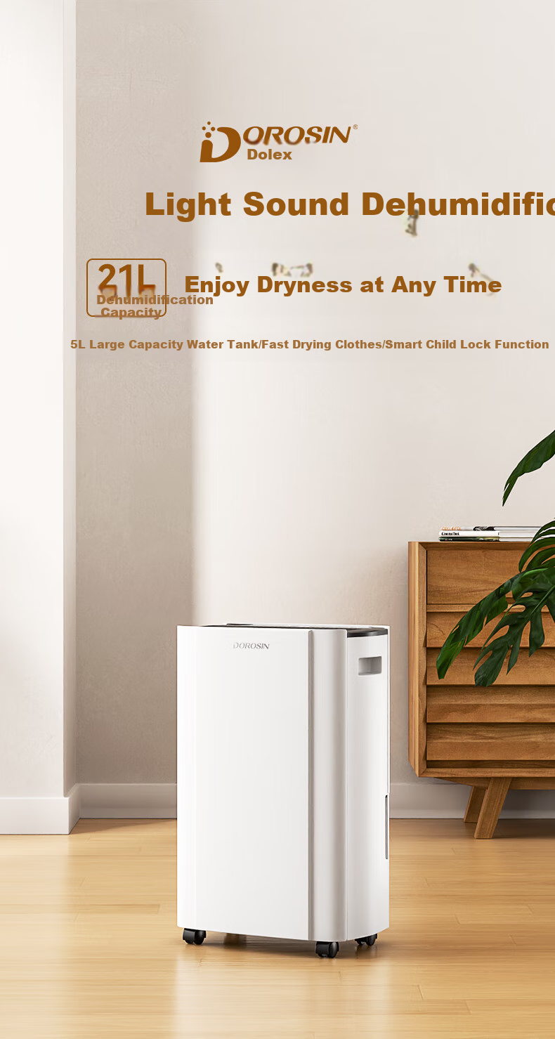 DOROSIN Dehumidifier, Dehumidification Capacity 21 Liters/day, for 42㎡ Home Use, Quiet Operation, Basement Clothes Drying And Dehumidification Device, Guest Bedroom Moisture Absorber And Dryer ER-20 2