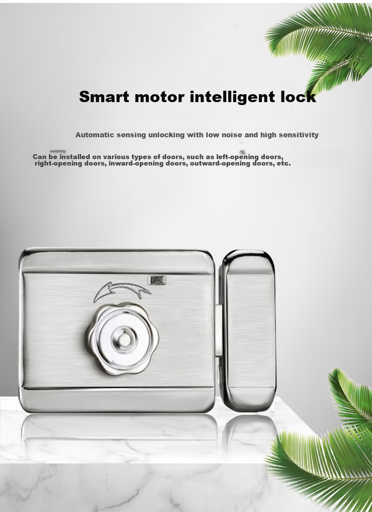 GSON Fingerprint Lock Password Lock Outdoor Waterproof Anti-Theft Door No Wiring Required Courtyard Gate Smart Old-Style Anti-Theft Door Fingerprint Lock 10