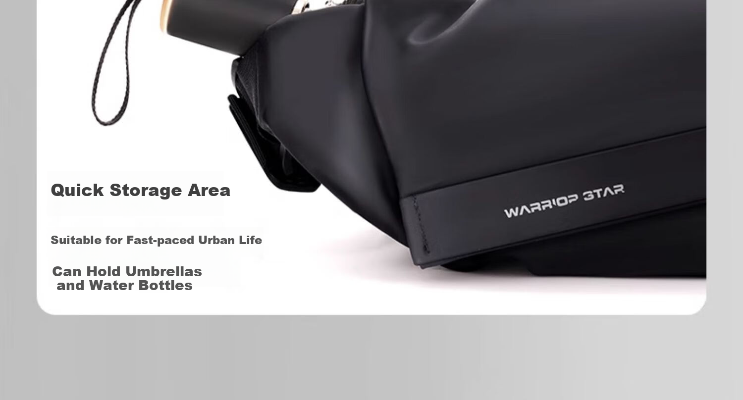 Warrior Crossbody Bag for Men, Large Capacity Chest Pack, Motorcycle Bag, Cycling Commuter Lightweight Water-Resistant Magnetic Buckle Shoulder Bag Sports Backpack 15