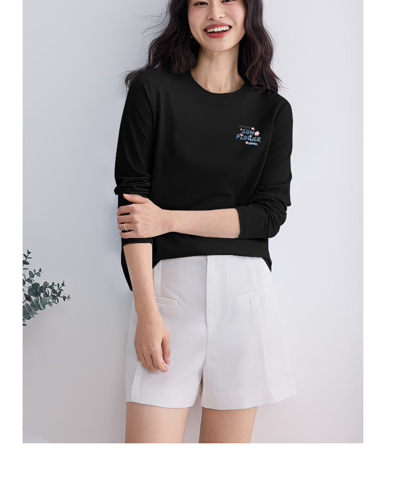 Urban Beauty Women's Long Sleeve T-Shirt 2026 New Spring Autumn Cotton Casual Loose Fit Top 10