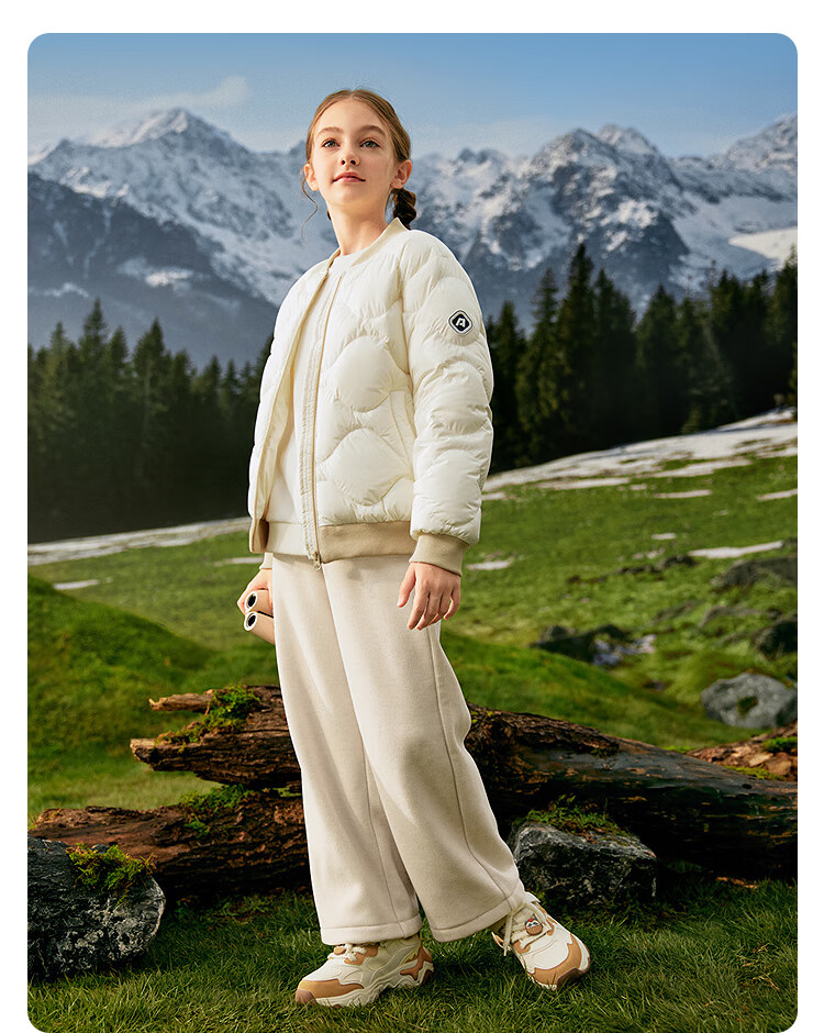 BALABALA Kids Lightweight Warm Down Jacket Boys Girls Outerwear 2025 New Autumn Winter Comfortable Simple Trendy 10