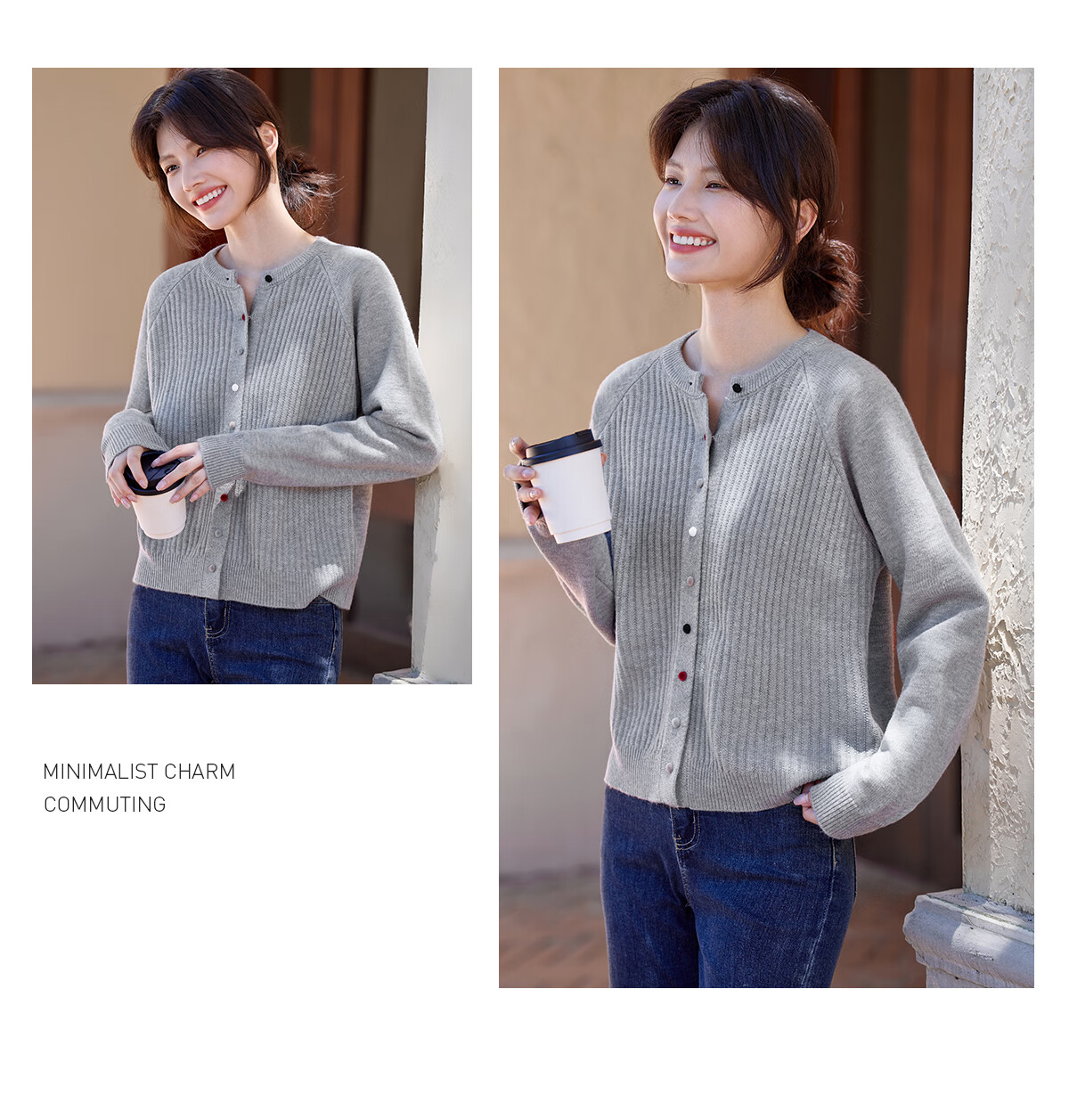 She Enjoy Knitted Cardigan Women Raglan Sleeve Sweater Jacket Red Versatile Knit Top Outerwear T53Z127 7