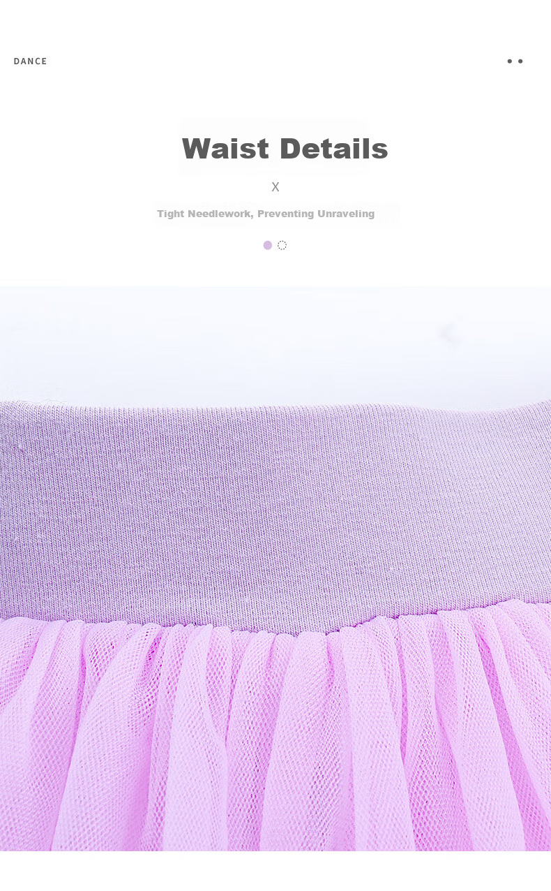 Zhiyouban Children's Dance Skirt, Girls' Ballet Skirt, Half-Net Tulle, Cheerleading Performance Costume, Short Dancing Skirt, Pink, Size S 8