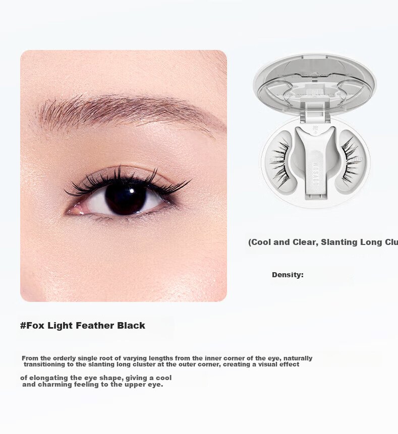WOSADO Magnetic False Eyelashes, Realistic, No Glue Required, Long-Lasting, Thick And Lush, Little Daisy Cookie Black 10