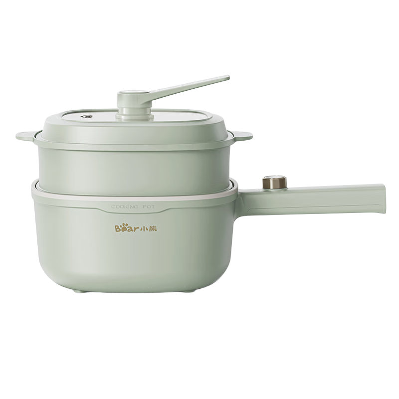 Bear Electric Cooking Pot, Noodle Hot Pot Dorm Small Electric Pot, Electric Steamer, Multifunctional Electric Hot Pot, 3L All-In Steaming And Cooking Household Steamer Basket, Suitable for 3-4 People E30N2