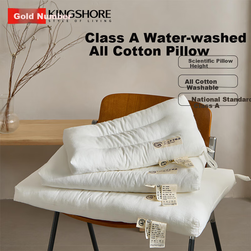 KING SHORE Class A Pure Cotton Pillow, Washable Cotton Shaped Pillow, Kindergarten Student Pillow Core, Single Piece Suitable for 40*60cm Pillowcase