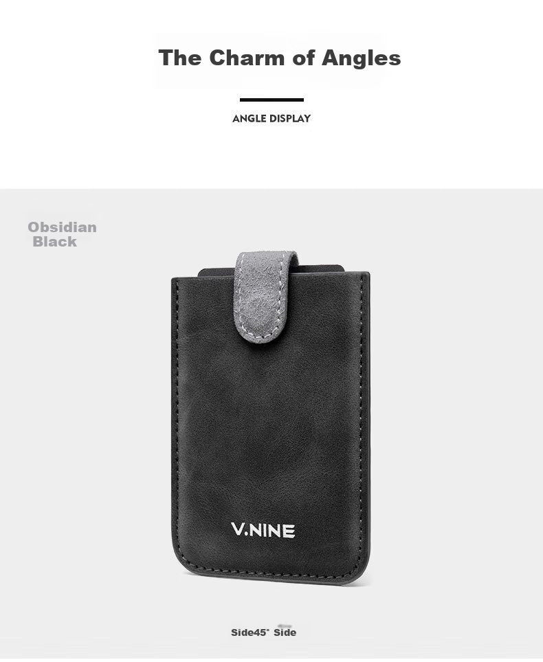 V.NINE Men's Slim Portable Card Holder And Wallet Combo with Pull-Out Design, Business Short Style Multi-Card Slots Wallet, Gift Box Packaging for Me 6