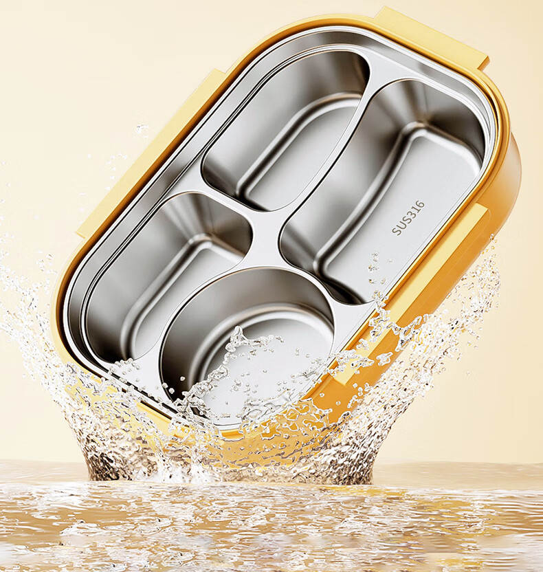 Ymer Children's Insulated Lunch Box Student Special School Partition Bento Box Office Stainless Steel 316 Mickey 23